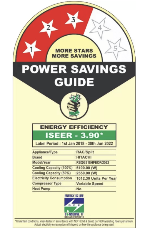 Hitachi 1.5 Ton 3 Star Split Inverter AC - White, Gold  (RSQG318HFEOF/ ESQG318HFEOF/ CSQG318HFEOF/CS318HFEOF, Copper Condenser) - Image 2